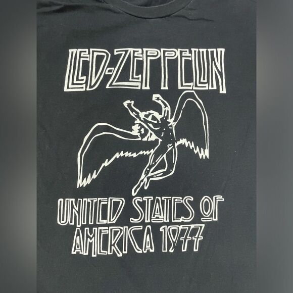 Led Zeppelin United States Of America 1977 Tour Graphic T-shirt Women Medium - Picture 2 of 5
